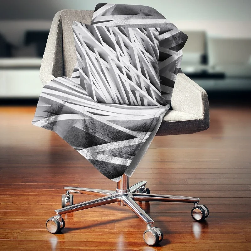 Silk blankets with a smooth and elegant touchSilk blankets with a smooth and elegant touchDesignart 'White Geometric' Abstract Throw Blanket Silk blankets with a smooth and elegant touchSilk blankets with a smooth and elegant touchDesignart 'White Geometric' Abstract Throw Blanket