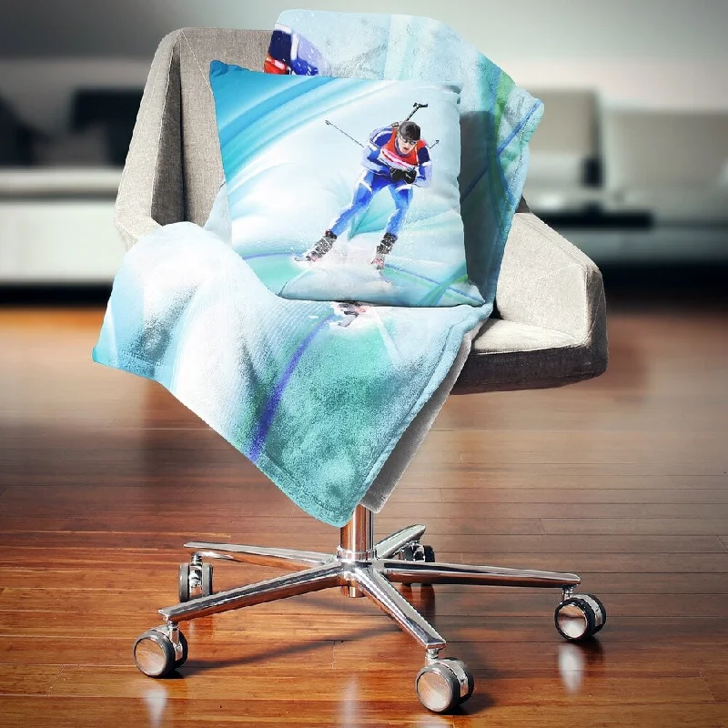Chenille blankets with a thick and fuzzy textureChenille blankets with a thick and fuzzy textureDesignart 'Extreme Male Skier' Portrait Throw Blanket Chenille blankets with a thick and fuzzy textureChenille blankets with a thick and fuzzy textureDesignart 'Extreme Male Skier' Portrait Throw Blanket