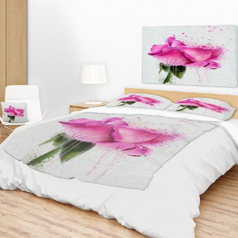 Queen - size blankets for standard - sized bedsQueen - size blankets for standard - sized bedsDesignart 'Beautiful Pink Rose Watercolor' Floral Throw Blanket Queen - size blankets for standard - sized bedsQueen - size blankets for standard - sized bedsDesignart 'Beautiful Pink Rose Watercolor' Floral Throw Blanket