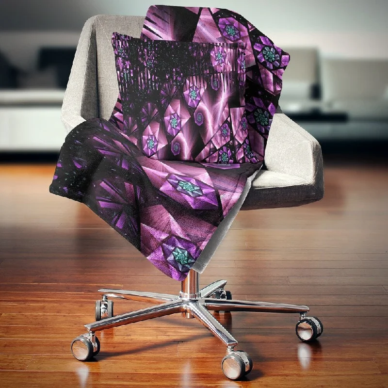 Recycled polyester blankets for an eco - conscious optionRecycled polyester blankets for an eco - conscious optionDesignart 'Purple Radiance of Starry Sky' Abstract Throw Blanket Recycled polyester blankets for an eco - conscious optionRecycled polyester blankets for an eco - conscious optionDesignart 'Purple Radiance of Starry Sky' Abstract Throw Blanket