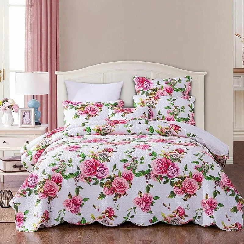 Queen - size blankets for standard - sized bedsQueen - size blankets for standard - sized bedsKing Romantic Roses Valentine Scalloped Floral Bedspread Set Pink Queen - size blankets for standard - sized bedsQueen - size blankets for standard - sized bedsKing Romantic Roses Valentine Scalloped Floral Bedspread Set Pink