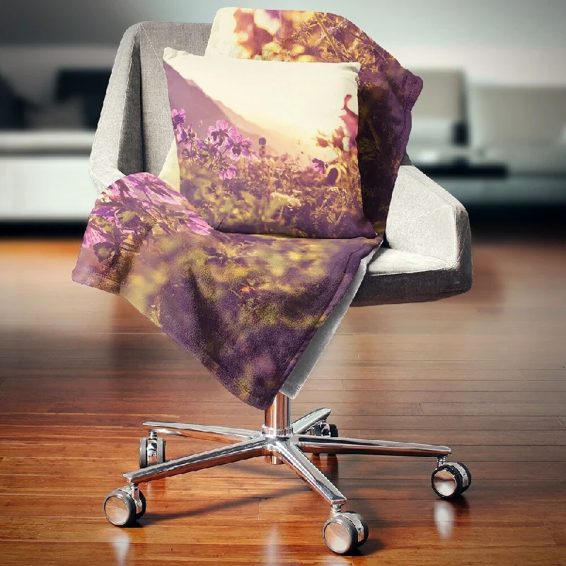Queen - size blankets for standard - sized bedsQueen - size blankets for standard - sized bedsDesignart 'Mountain Pasture with Purple Flowers' Floral Throw Blanket Queen - size blankets for standard - sized bedsQueen - size blankets for standard - sized bedsDesignart 'Mountain Pasture with Purple Flowers' Floral Throw Blanket