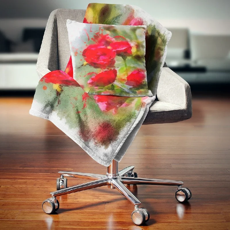 Fleece blankets for a cozy and plush textureFleece blankets for a cozy and plush textureDesignart 'Red Roses on Green Watercolor' Flower Throw Blanket Fleece blankets for a cozy and plush textureFleece blankets for a cozy and plush textureDesignart 'Red Roses on Green Watercolor' Flower Throw Blanket