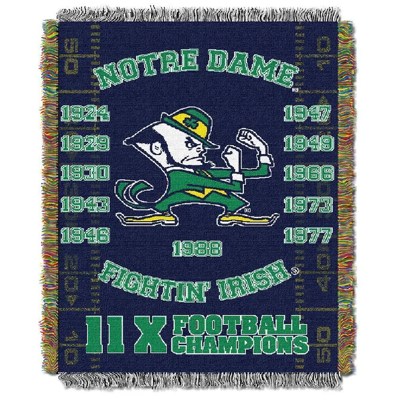 Chenille blankets with a thick and fuzzy textureChenille blankets with a thick and fuzzy textureNCAA University of Notre Dame Fighting Irish School Tapestry Throw