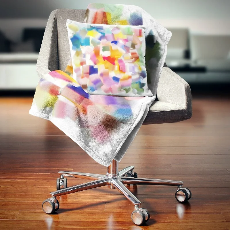 King - size blankets to cover large beds comfortablyKing - size blankets to cover large beds comfortablyDesignart 'Colorful Stain Design without Grid' Abstract Throw Blanket