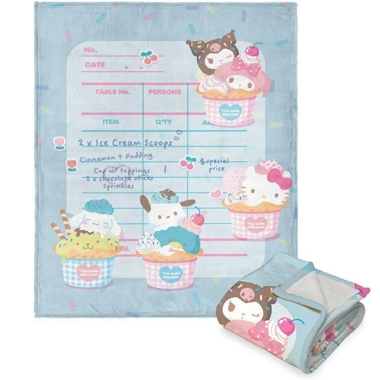 Chenille blankets with a thick and fuzzy textureChenille blankets with a thick and fuzzy textureSanrio Hello Kitty & Friends Ice Cream Menu Silk Touch Sherpa Throw Chenille blankets with a thick and fuzzy textureChenille blankets with a thick and fuzzy textureSanrio Hello Kitty & Friends Ice Cream Menu Silk Touch Sherpa Throw