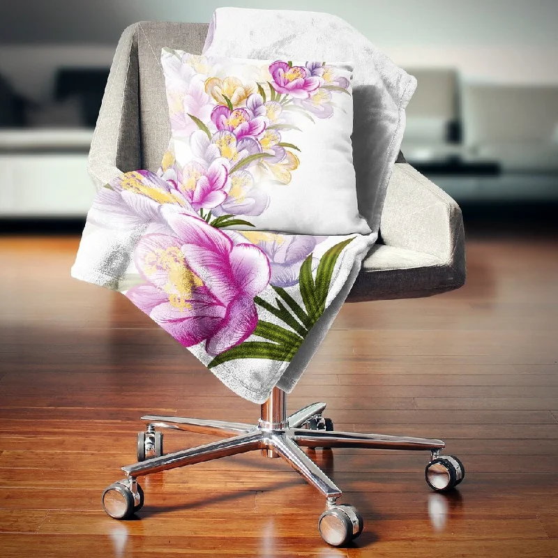 Silk blankets with a smooth and elegant touchSilk blankets with a smooth and elegant touchDesignart 'Vector Purple Flowers' Floral Throw Blanket Silk blankets with a smooth and elegant touchSilk blankets with a smooth and elegant touchDesignart 'Vector Purple Flowers' Floral Throw Blanket