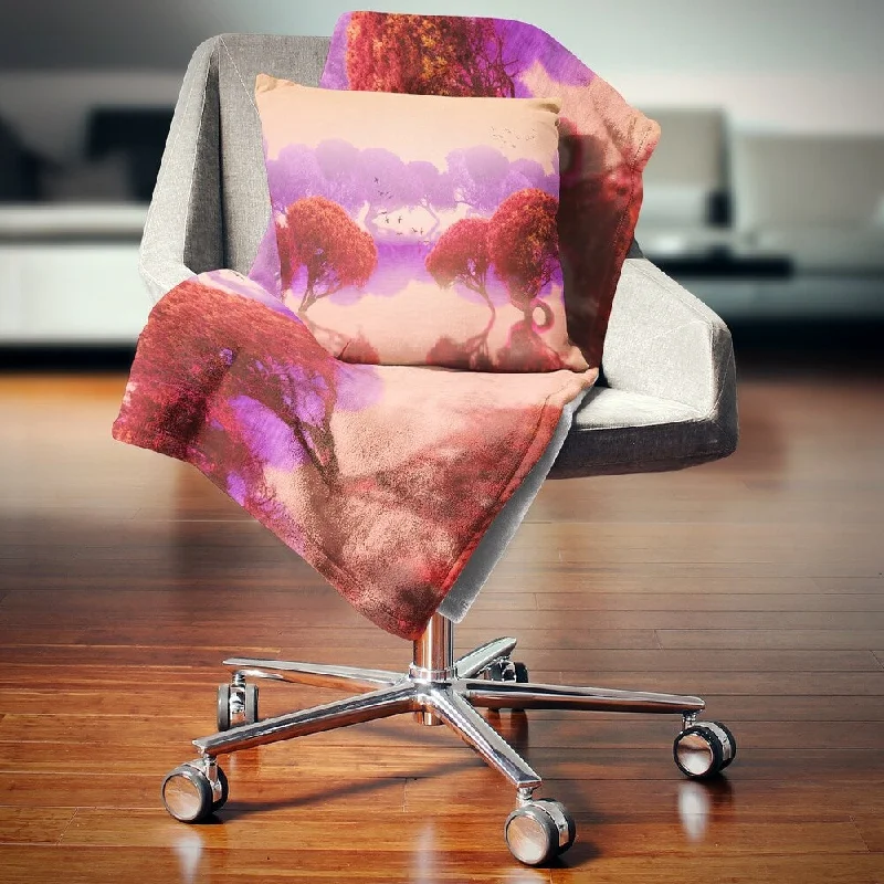 Chenille blankets with a thick and fuzzy textureChenille blankets with a thick and fuzzy textureDesignart 'Red and Purple Japanese Gardens' Landscape Fleece Throw Blanket Chenille blankets with a thick and fuzzy textureChenille blankets with a thick and fuzzy textureDesignart 'Red and Purple Japanese Gardens' Landscape Fleece Throw Blanket