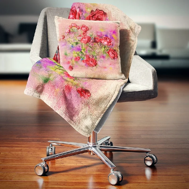 Cotton blankets for breathability and a lightweight feelCotton blankets for breathability and a lightweight feelDesignart 'Roses Pastel Chalk Illustration' Floral Throw Blanket Cotton blankets for breathability and a lightweight feelCotton blankets for breathability and a lightweight feelDesignart 'Roses Pastel Chalk Illustration' Floral Throw Blanket