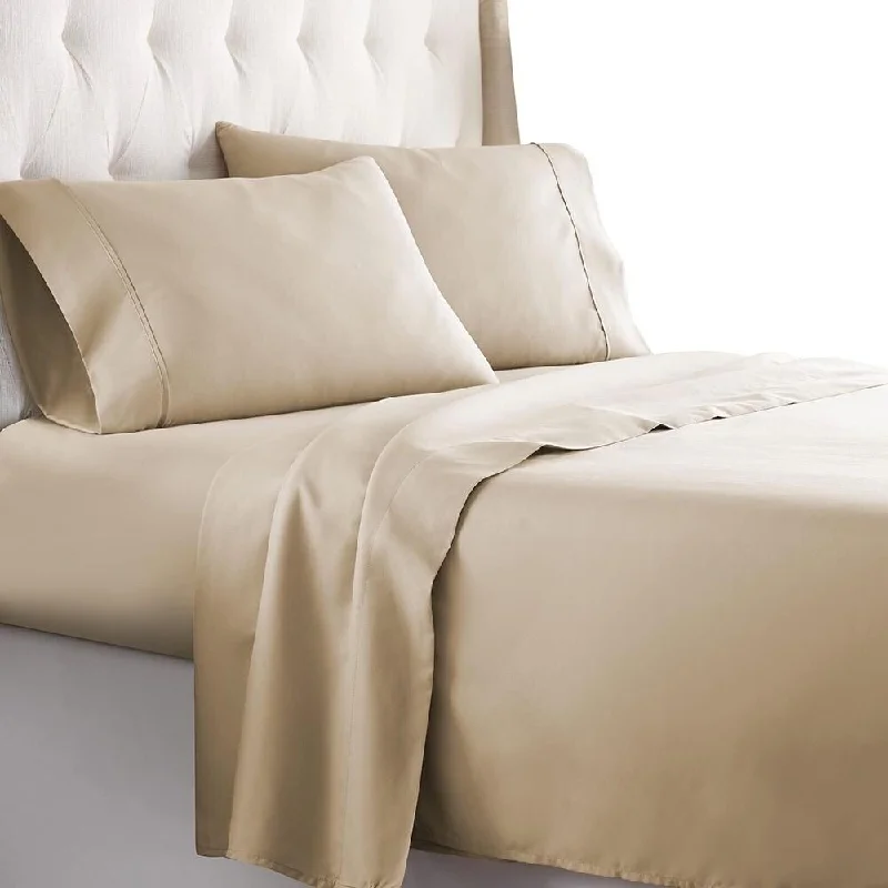 Rayon from bamboo blankets for a silky and breathable feelRayon from bamboo blankets for a silky and breathable feelFull Size 1800 Series Bedding Sheets Set Taupe Rayon from bamboo blankets for a silky and breathable feelRayon from bamboo blankets for a silky and breathable feelFull Size 1800 Series Bedding Sheets Set Taupe