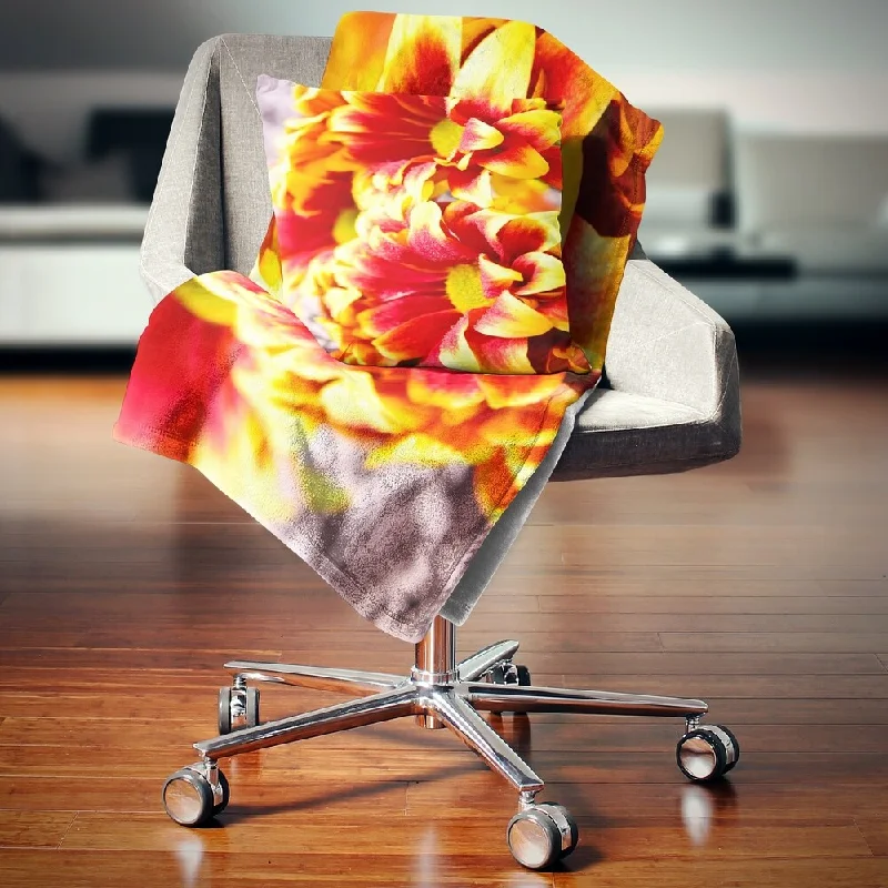 Rayon from bamboo blankets for a silky and breathable feelRayon from bamboo blankets for a silky and breathable feelDesignart 'Red Yellow Flower Background Photo' Floral Throw Blanket Rayon from bamboo blankets for a silky and breathable feelRayon from bamboo blankets for a silky and breathable feelDesignart 'Red Yellow Flower Background Photo' Floral Throw Blanket