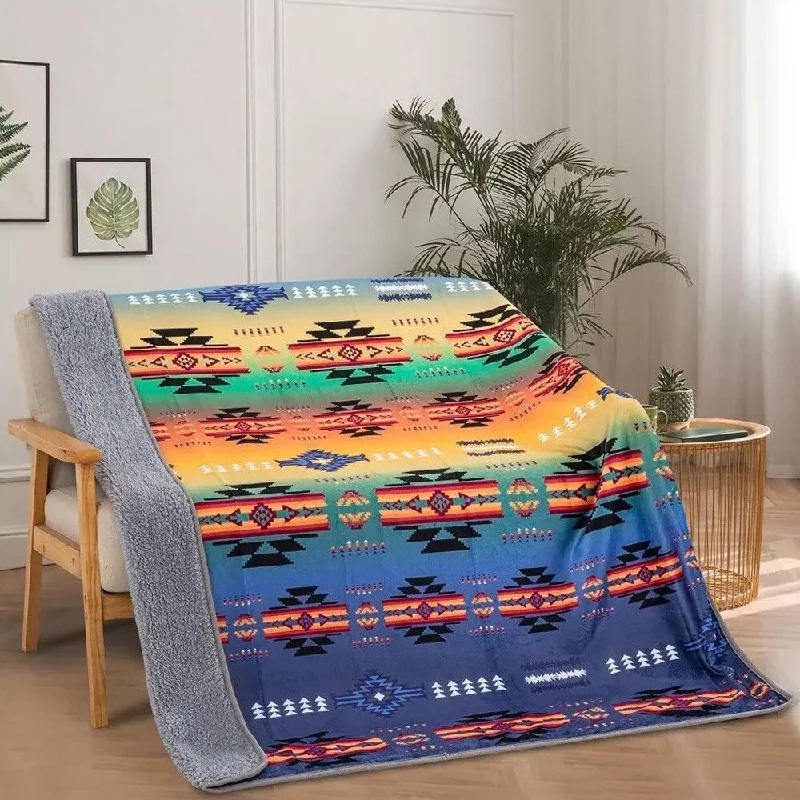 Recycled polyester blankets for an eco - conscious optionRecycled polyester blankets for an eco - conscious optionTropical Soutwest Sherpa Throw Zarape Recycled polyester blankets for an eco - conscious optionRecycled polyester blankets for an eco - conscious optionTropical Soutwest Sherpa Throw Zarape