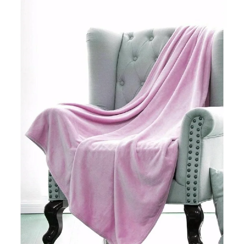 Rayon from bamboo blankets for a silky and breathable feelRayon from bamboo blankets for a silky and breathable feelLight Pink Throw Blanket 50" x 60" Rayon from bamboo blankets for a silky and breathable feelRayon from bamboo blankets for a silky and breathable feelLight Pink Throw Blanket 50" x 60"