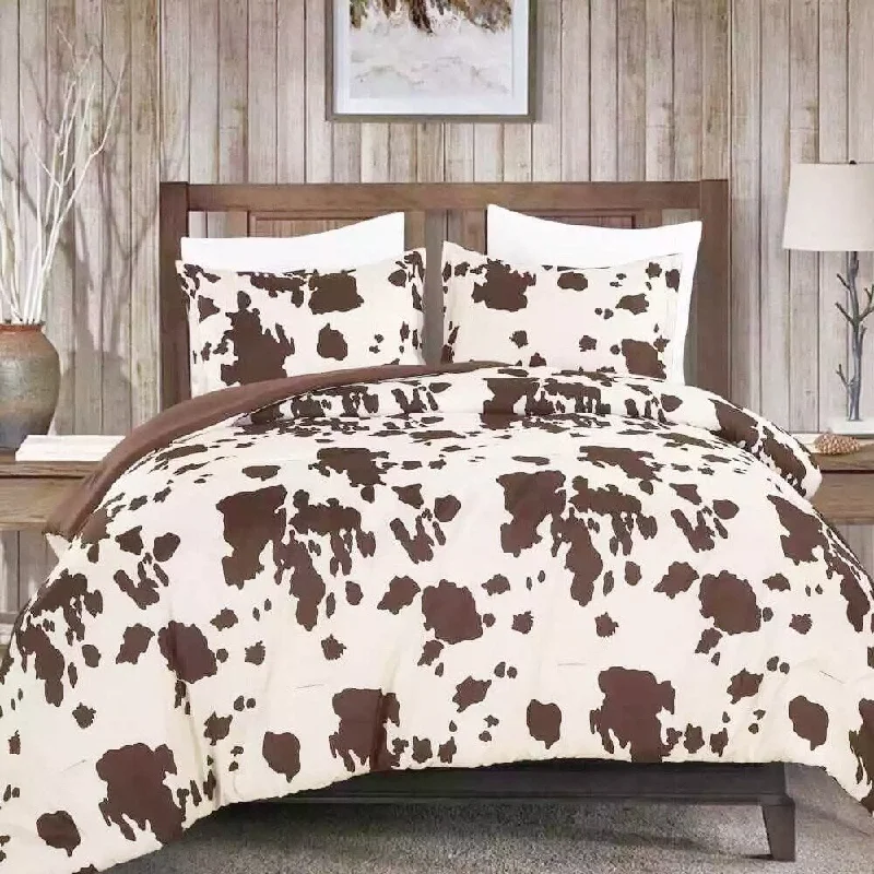 King - size blankets to cover large beds comfortablyKing - size blankets to cover large beds comfortably3pc Cal King Rustic Cowhide Brown Comforter Set Brown