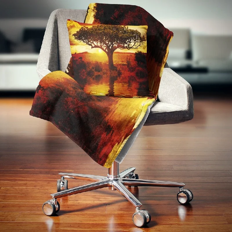 Queen - size blankets for standard - sized bedsQueen - size blankets for standard - sized bedsDesignart 'Lonely Tree in African Sunset' African Landscape Fleece Throw Blanket Queen - size blankets for standard - sized bedsQueen - size blankets for standard - sized bedsDesignart 'Lonely Tree in African Sunset' African Landscape Fleece Throw Blanket