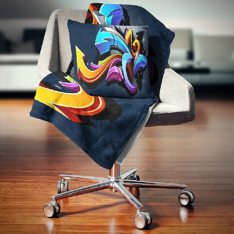 Queen - size blankets for standard - sized bedsQueen - size blankets for standard - sized bedsDesignart 'Direction Street Art' Graffiti Throw Blanket Queen - size blankets for standard - sized bedsQueen - size blankets for standard - sized bedsDesignart 'Direction Street Art' Graffiti Throw Blanket