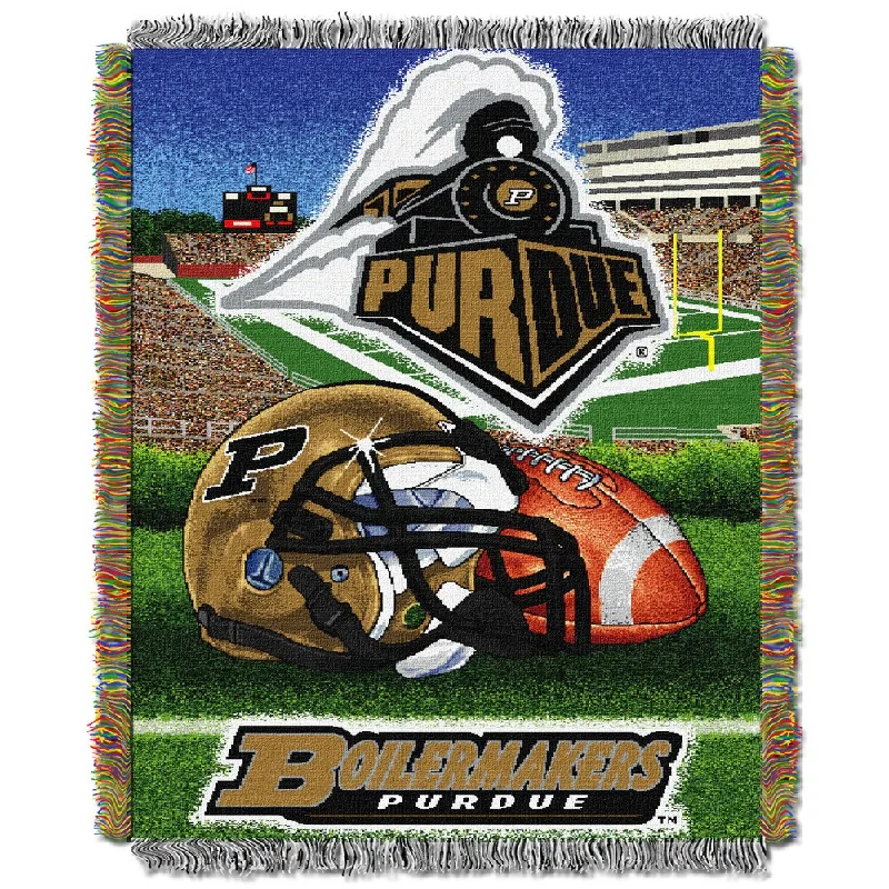 Linen blankets with a rustic and textured lookLinen blankets with a rustic and textured lookPurdue University Tapestry Throw