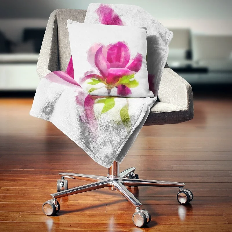 Queen - size blankets for standard - sized bedsQueen - size blankets for standard - sized bedsDesignart 'Full Bloom Pink Magnolia Flower' Floral Throw Blanket Queen - size blankets for standard - sized bedsQueen - size blankets for standard - sized bedsDesignart 'Full Bloom Pink Magnolia Flower' Floral Throw Blanket