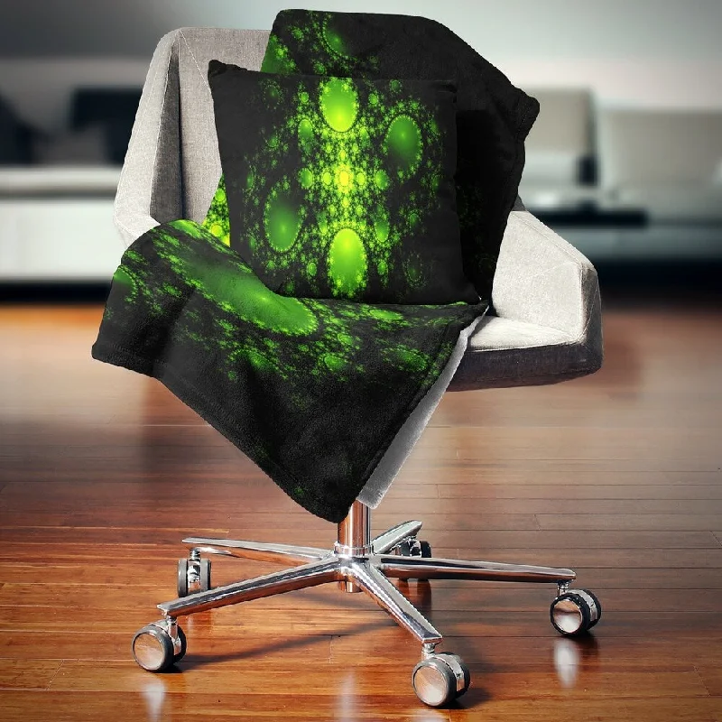 Cotton blankets for breathability and a lightweight feelCotton blankets for breathability and a lightweight feelDesignart 'Cabalistic Green Fractal Design' Abstract Throw Blanket Cotton blankets for breathability and a lightweight feelCotton blankets for breathability and a lightweight feelDesignart 'Cabalistic Green Fractal Design' Abstract Throw Blanket