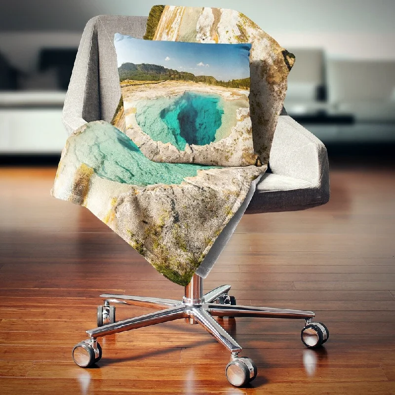 Recycled polyester blankets for an eco - conscious optionRecycled polyester blankets for an eco - conscious optionDesignart 'Yellow Stone Pool Panorama' Landscape Fleece Throw Blanket Recycled polyester blankets for an eco - conscious optionRecycled polyester blankets for an eco - conscious optionDesignart 'Yellow Stone Pool Panorama' Landscape Fleece Throw Blanket