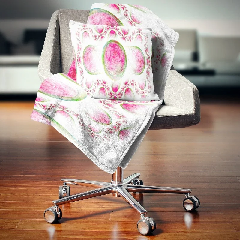 Rayon from bamboo blankets for a silky and breathable feelRayon from bamboo blankets for a silky and breathable feelDesignart 'Pink Exotic Pattern on White' Abstract Throw Blanket Rayon from bamboo blankets for a silky and breathable feelRayon from bamboo blankets for a silky and breathable feelDesignart 'Pink Exotic Pattern on White' Abstract Throw Blanket