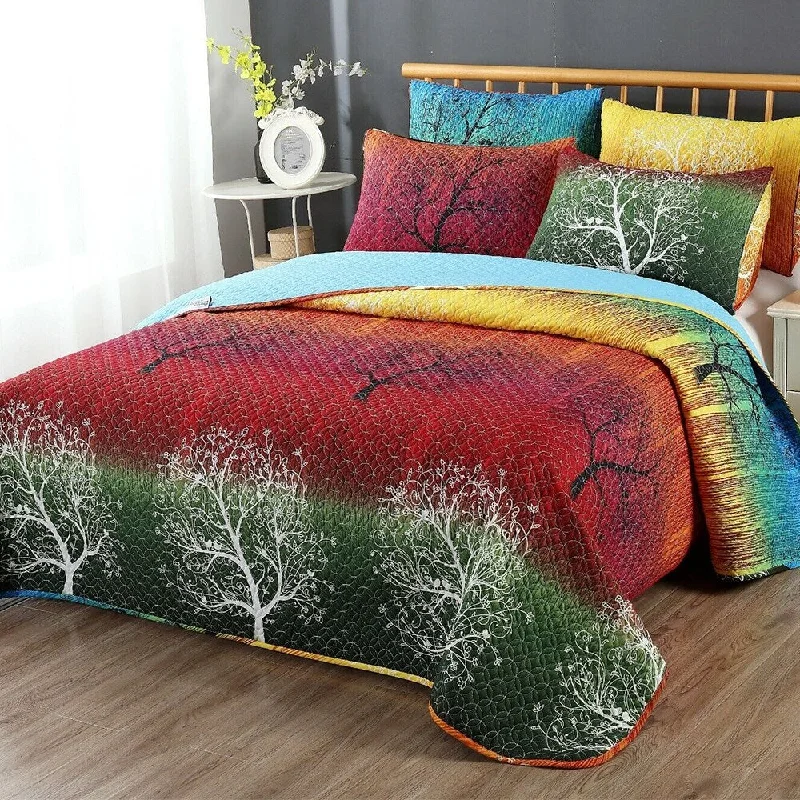 Recycled polyester blankets for an eco - conscious optionRecycled polyester blankets for an eco - conscious optionQueen Rainbow Tree Bedspread Set Quilt & Pillow Shams Purple Recycled polyester blankets for an eco - conscious optionRecycled polyester blankets for an eco - conscious optionQueen Rainbow Tree Bedspread Set Quilt & Pillow Shams Purple