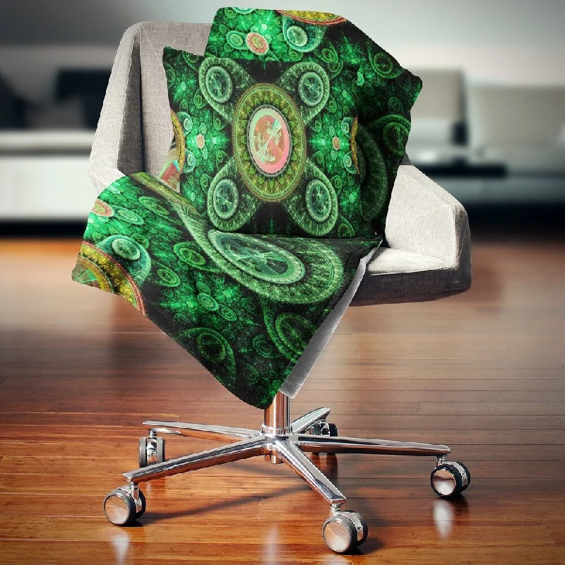 Recycled polyester blankets for an eco - conscious optionRecycled polyester blankets for an eco - conscious optionDesignart 'Green Psychedelic Relaxing Art' Abstract Throw Blanket Recycled polyester blankets for an eco - conscious optionRecycled polyester blankets for an eco - conscious optionDesignart 'Green Psychedelic Relaxing Art' Abstract Throw Blanket