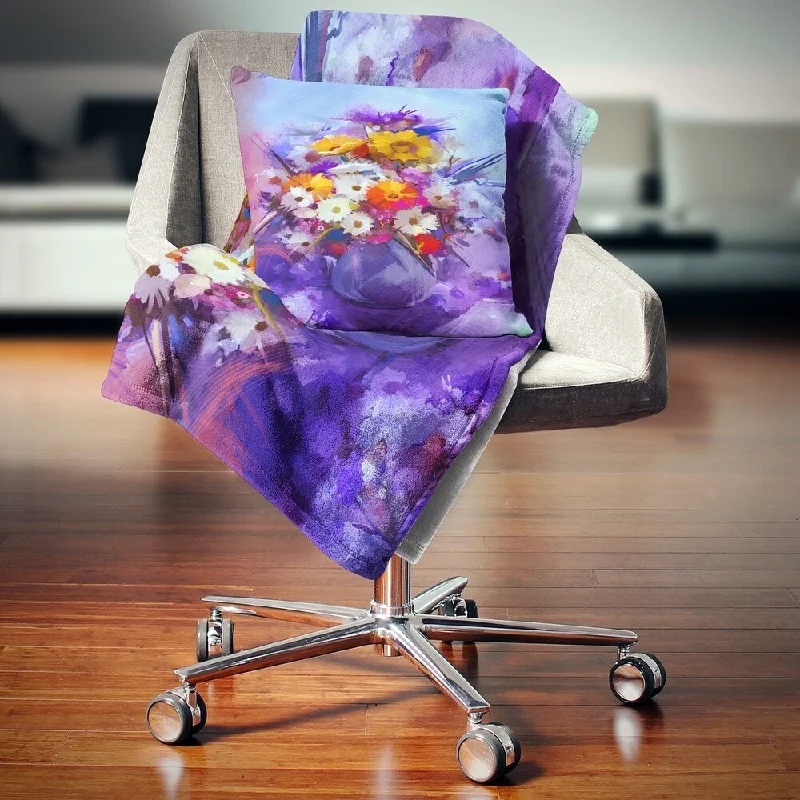 King - size blankets to cover large beds comfortablyKing - size blankets to cover large beds comfortablyDesignart 'Watercolor Flowers in Purple Vase' Floral Throw Blanket King - size blankets to cover large beds comfortablyKing - size blankets to cover large beds comfortablyDesignart 'Watercolor Flowers in Purple Vase' Floral Throw Blanket