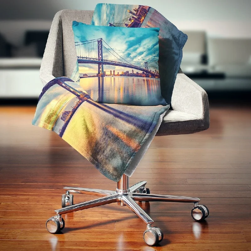 Cotton blankets for breathability and a lightweight feelCotton blankets for breathability and a lightweight feelDesignart 'Ben Franklin Bridge in Philadelphia' Cityscape Throw Blanket Cotton blankets for breathability and a lightweight feelCotton blankets for breathability and a lightweight feelDesignart 'Ben Franklin Bridge in Philadelphia' Cityscape Throw Blanket