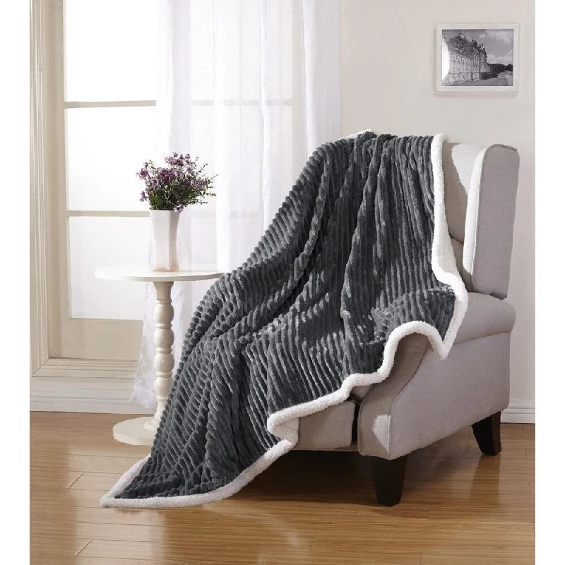 Linen blankets with a rustic and textured lookLinen blankets with a rustic and textured lookGray Ribbed Sherpa Throw Blanket 50" x 60" Linen blankets with a rustic and textured lookLinen blankets with a rustic and textured lookGray Ribbed Sherpa Throw Blanket 50" x 60"