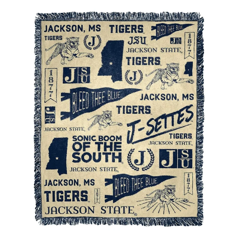 Silk blankets with a smooth and elegant touchSilk blankets with a smooth and elegant touchNCAA Mapping Jackson State Jacquard Throw