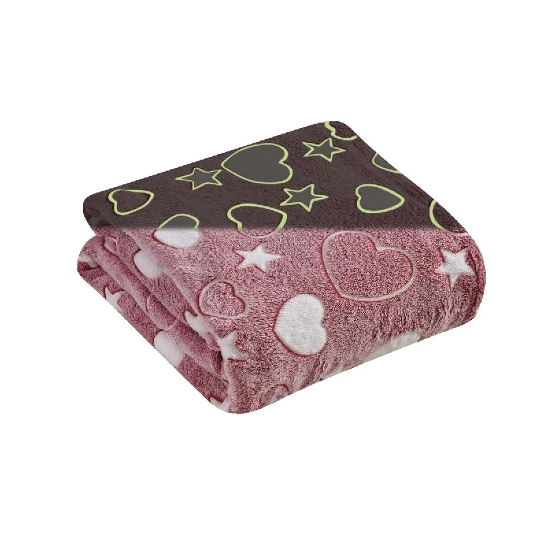 Chenille blankets with a thick and fuzzy textureChenille blankets with a thick and fuzzy textureGlow-in-Dark Throw Blanket My Hearts & Stars Chenille blankets with a thick and fuzzy textureChenille blankets with a thick and fuzzy textureGlow-in-Dark Throw Blanket My Hearts & Stars