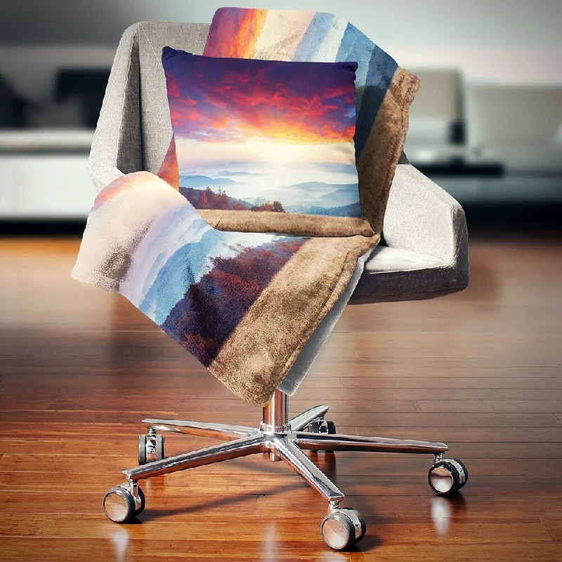 Silk blankets with a smooth and elegant touchSilk blankets with a smooth and elegant touchDesignart 'Colorful Clouds and Foggy Hills' Landscape Photo Throw Blanket Silk blankets with a smooth and elegant touchSilk blankets with a smooth and elegant touchDesignart 'Colorful Clouds and Foggy Hills' Landscape Photo Throw Blanket