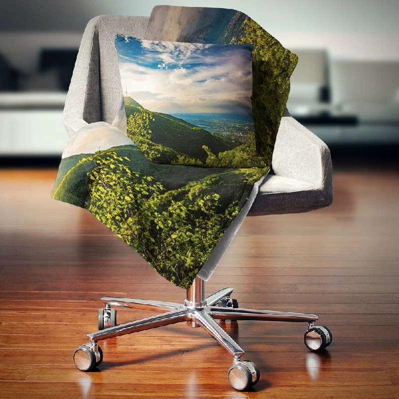 Recycled polyester blankets for an eco - conscious optionRecycled polyester blankets for an eco - conscious optionDesignart 'Vitosha Mountain over Sofia Bulgaria' Landscape Fleece Throw Blanket