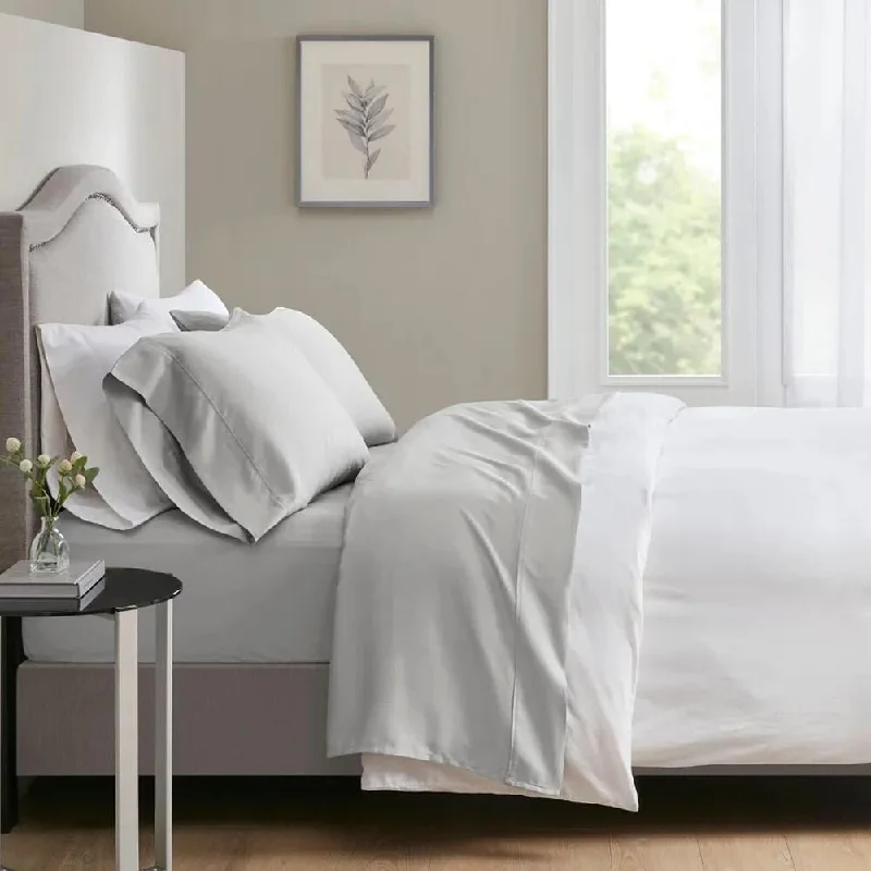Rayon from bamboo blankets for a silky and breathable feelRayon from bamboo blankets for a silky and breathable feel4pc Full 700 Thread Count Cotton Sateen Weave Sheet Set Light Grey Rayon from bamboo blankets for a silky and breathable feelRayon from bamboo blankets for a silky and breathable feel4pc Full 700 Thread Count Cotton Sateen Weave Sheet Set Light Grey