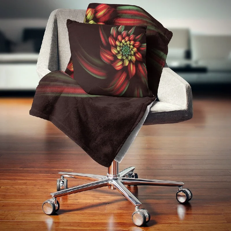 Rayon from bamboo blankets for a silky and breathable feelRayon from bamboo blankets for a silky and breathable feelDesignart 'Red Abstract Fractal Flower Spiral' Floral Throw Blanket Rayon from bamboo blankets for a silky and breathable feelRayon from bamboo blankets for a silky and breathable feelDesignart 'Red Abstract Fractal Flower Spiral' Floral Throw Blanket