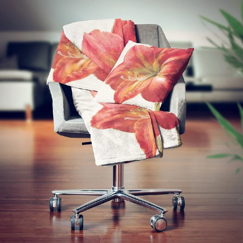 Recycled polyester blankets for an eco - conscious optionRecycled polyester blankets for an eco - conscious optionDesignart'Vivid Red Amaryllis'Floral & Botanical Throw Blanket - 71x59 Recycled polyester blankets for an eco - conscious optionRecycled polyester blankets for an eco - conscious optionDesignart'Vivid Red Amaryllis'Floral & Botanical Throw Blanket - 71x59