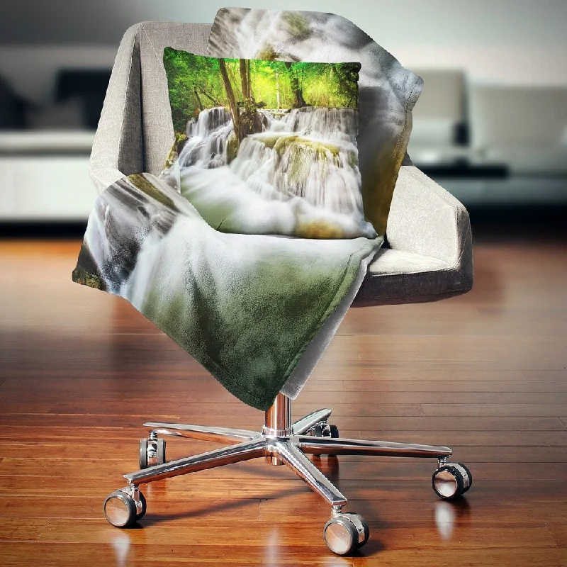 Queen - size blankets for standard - sized bedsQueen - size blankets for standard - sized bedsDesignart 'Level Five of Erawan Waterfall' Landscape Fleece Throw Blanket Queen - size blankets for standard - sized bedsQueen - size blankets for standard - sized bedsDesignart 'Level Five of Erawan Waterfall' Landscape Fleece Throw Blanket