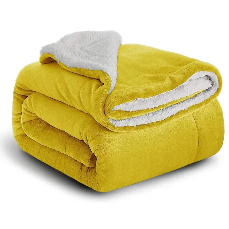 Bamboo fiber blankets with natural antibacterial propertiesBamboo fiber blankets with natural antibacterial properties50" x 60" 400 Gsm Throws Sherpa Fleece Blanket Reversible Ocher Bamboo fiber blankets with natural antibacterial propertiesBamboo fiber blankets with natural antibacterial properties50" x 60" 400 Gsm Throws Sherpa Fleece Blanket Reversible Ocher