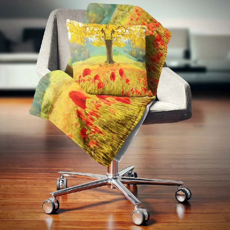 Mohair blankets with a unique sheen and softnessMohair blankets with a unique sheen and softnessDesignart 'Beautiful Autumn Yellow Tree' Floral Throw Blanket