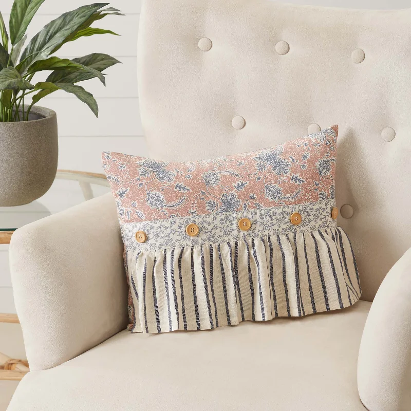 Bed skirts with a modern art - inspired printKaila Ruffled Pillow 14x18