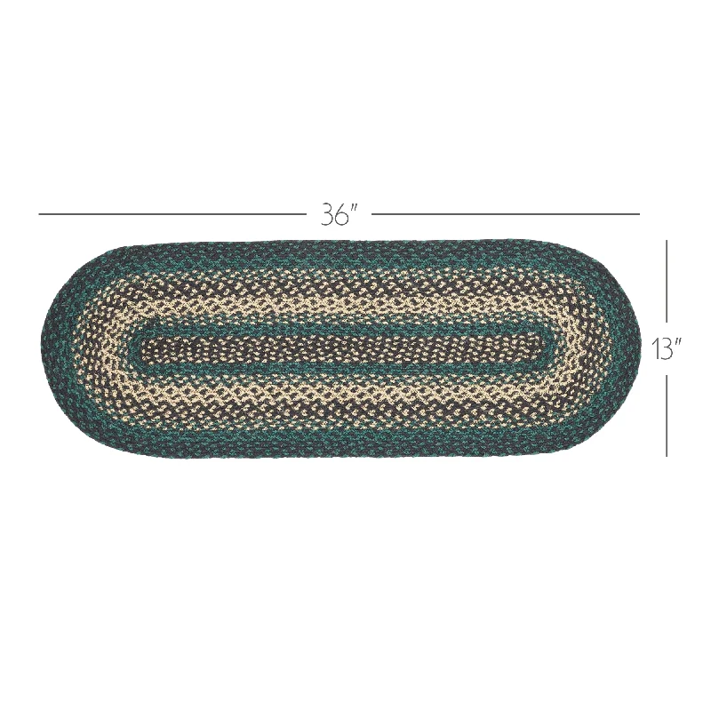 Bed skirts with a contemporary stylePine Grove Jute Oval Runner 13x36