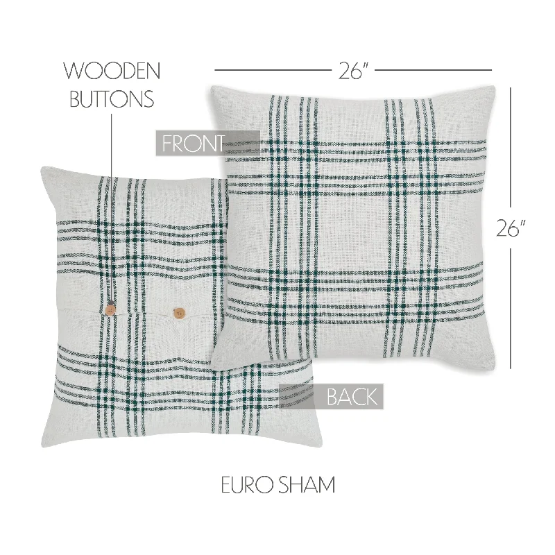 Bed skirts with a damask pattern for an elegant lookPine Grove Plaid Fabric Euro Sham 26x26 Bed skirts with a damask pattern for an elegant lookPine Grove Plaid Fabric Euro Sham 26x26