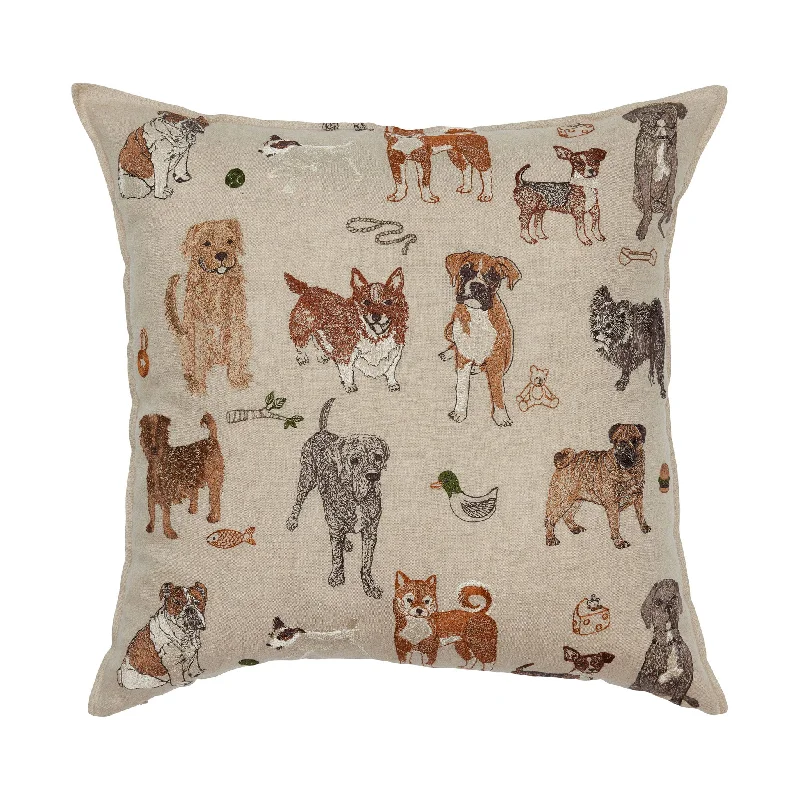 Square Pillows for Modern Home DecorDogs and Toys Pillow