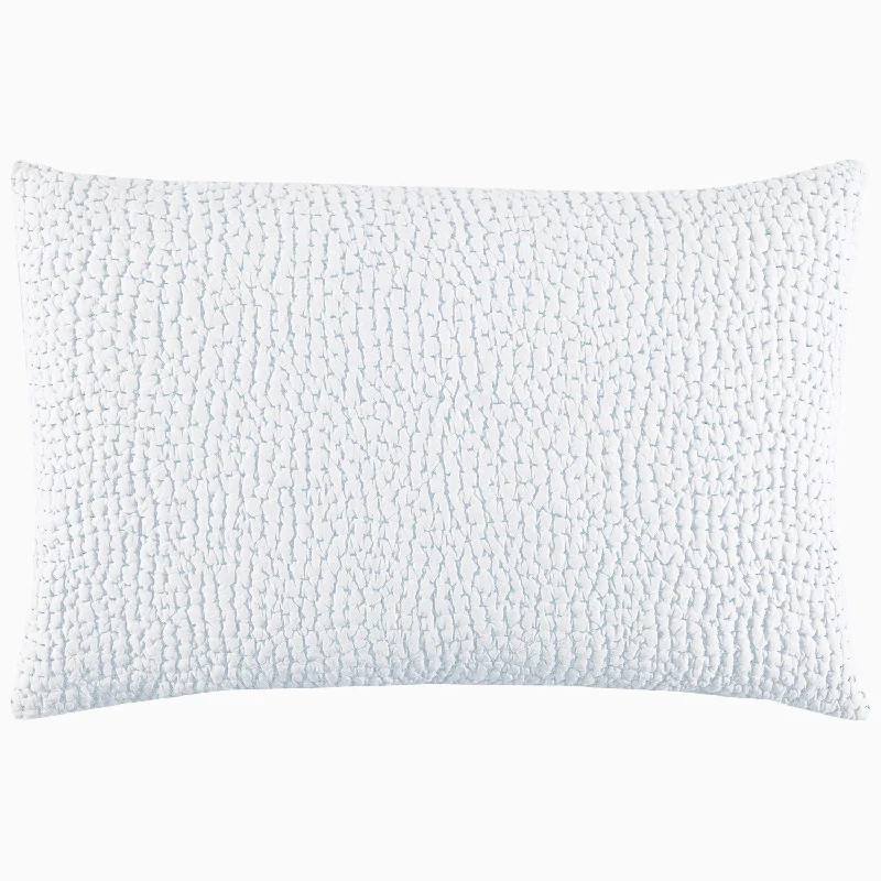 Square Pillows for Modern Home DecorOrganic Hand Stitched Mist Sham