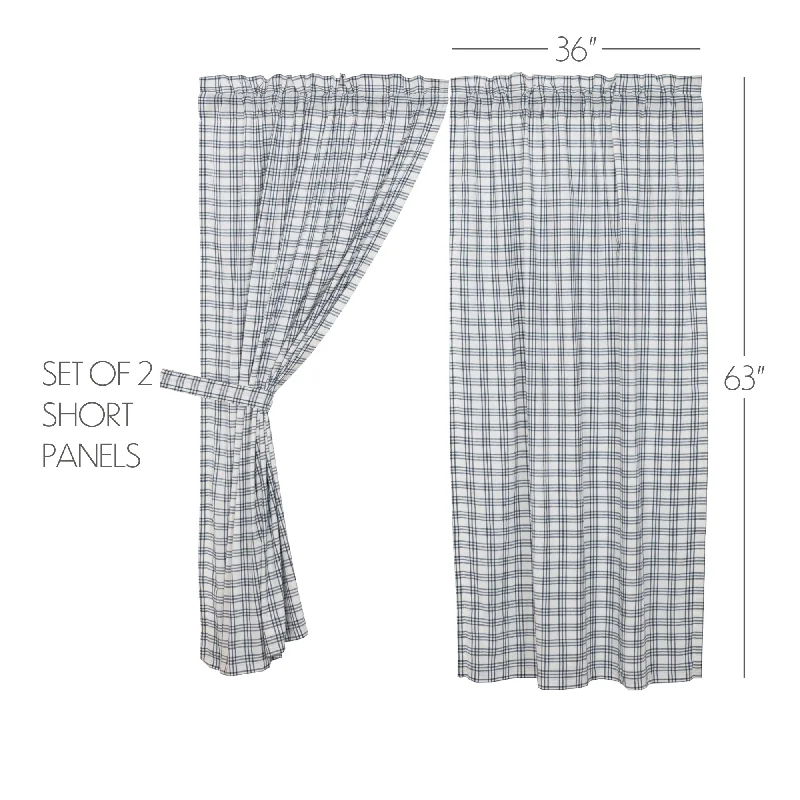 Bed skirts with a tie - back design for adjustabilitySawyer Mill Blue Plaid Short Panel Set of 2 63x36 Bed skirts with a tie - back design for adjustabilitySawyer Mill Blue Plaid Short Panel Set of 2 63x36