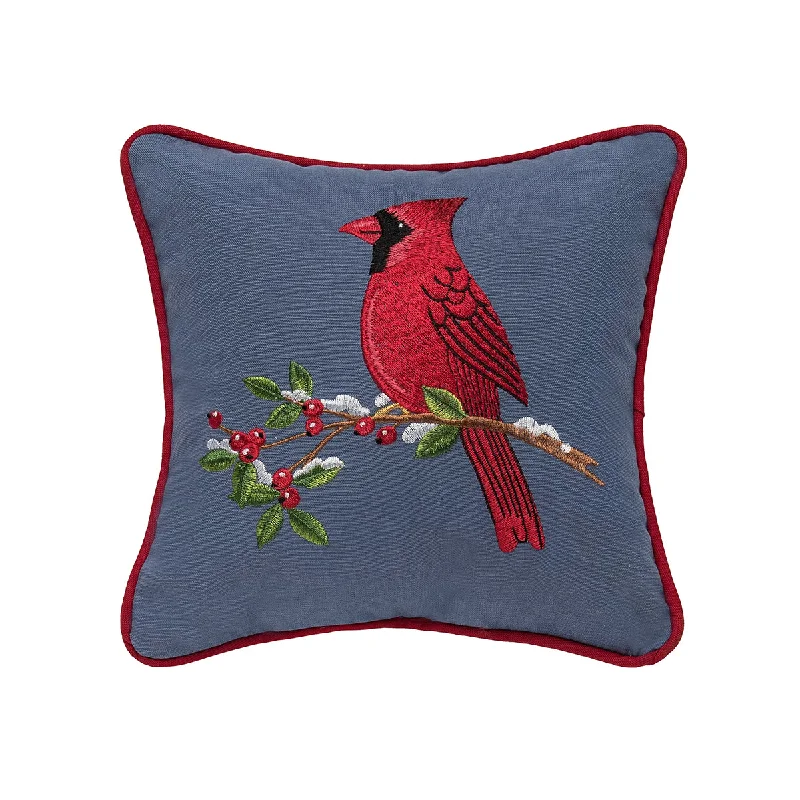 Back Support Pillows for Office ChairsCardinal On Snowy Mini Pillow