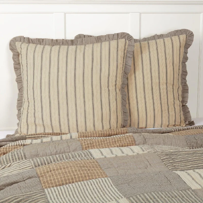 Down Alternative Pillows for Ethical ChoicesSawyer Mill Charcoal Fabric Euro Sham 26x26 VHC Brands