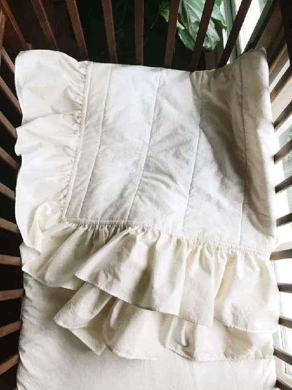 Feather Pillows for a Luxurious SleepIvory Ruffled Handmade Baby Quilt