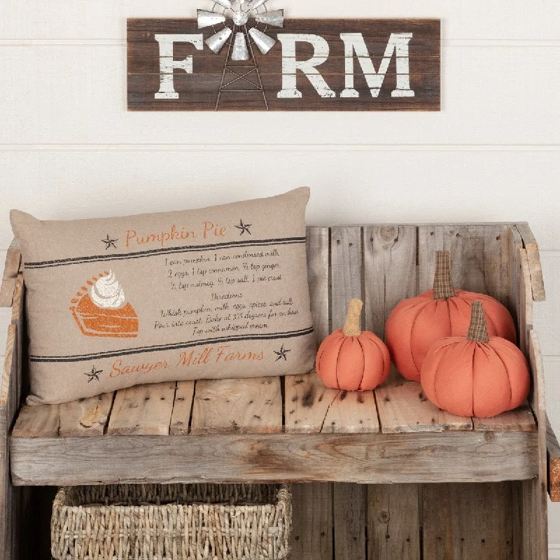 Soft and Fluffy Pillows for Bedroom ComfortFarmstead Pumpkin Pie Recipe Pillow
